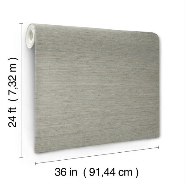 Painted Hemp Light Grey Wallpaper