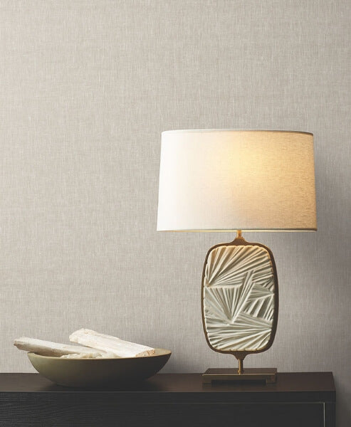 Sheer Linen Silver Lining Wallpaper