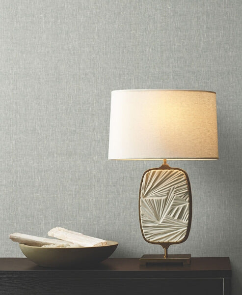 Sheer Linen Sparkling Ash Wallpaper