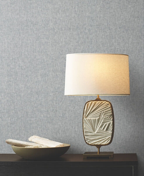 Sheer Linen Ensign Blue Wallpaper