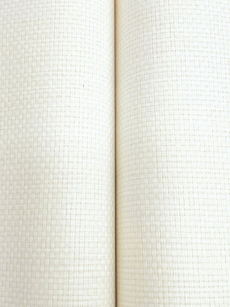Satin Paperweave Bright White Wallpaper