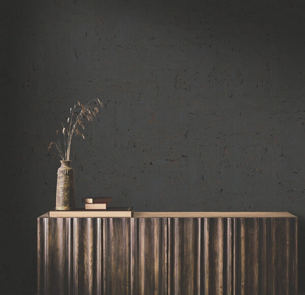 Caldera Cork Dark Grey Wallpaper