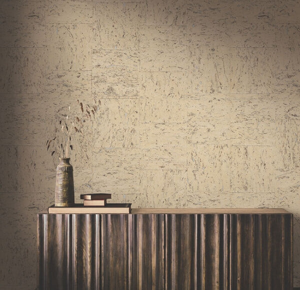 Caldera Cork Whitewash Wallpaper