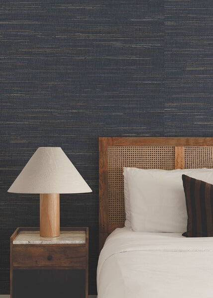 Multicolored Hemp Navy Wallpaper