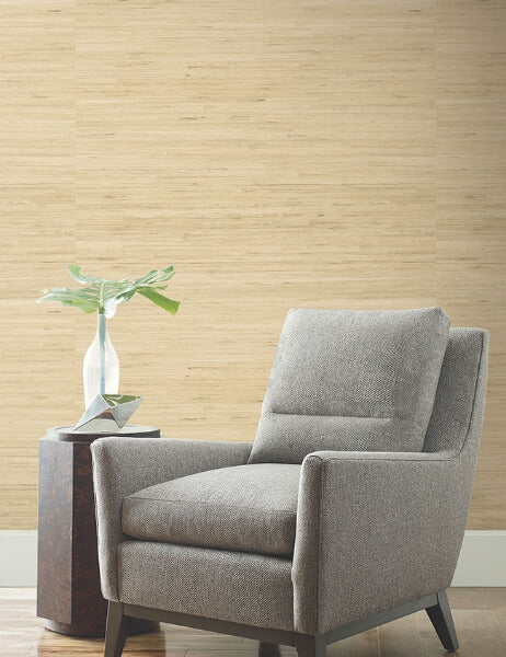 Horizontal Jute Oatmeal Wallpaper