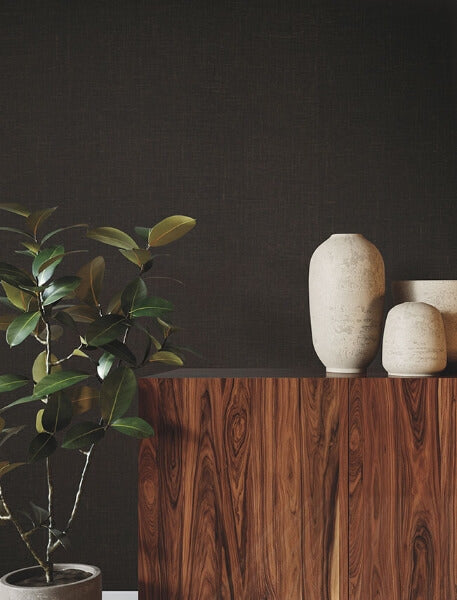 Jute Weave Brown Wallpaper