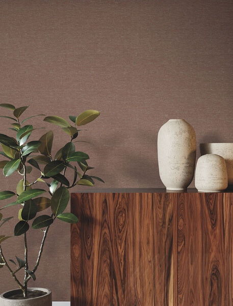 Linen Levels Russet Wallpaper