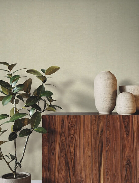 Linen Sunrise Dark Taupe Wallpaper