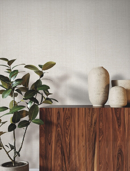 Airy Paperweave Silver Gray Wallpaper