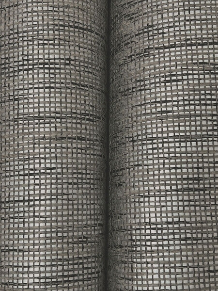 Twist Paperweave Black / Gray Wallpaper