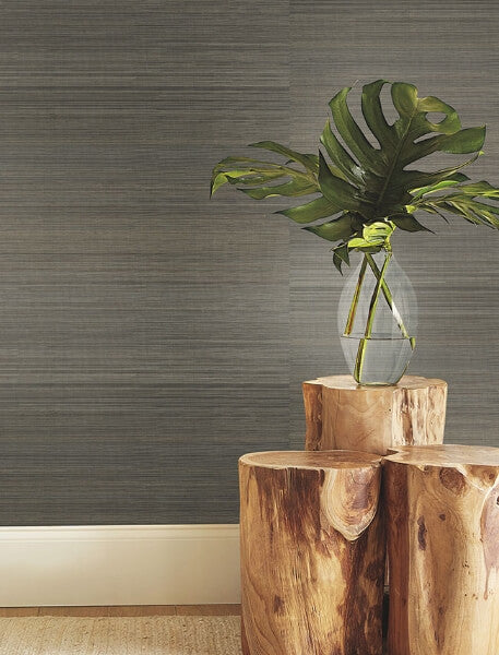 Tailored Abaca Walnut Wallpaper