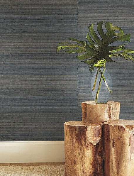 Tailored Abaca Ombre Blue Wallpaper