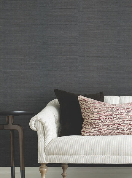 Maguey Sisal Charcoal Wallpaper