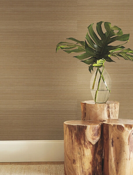Tailored Abaca Ochre Gold Wallpaper
