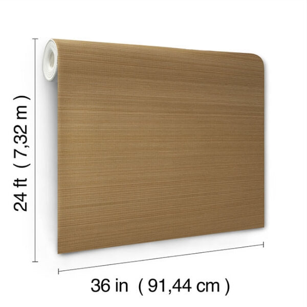 Tailored Abaca Ochre Gold Wallpaper