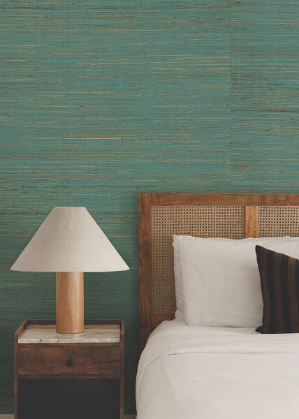 Multicolored Hemp Aqua Wallpaper