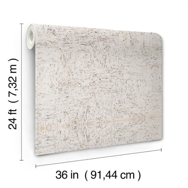 Caldera Cork White Pearl Wallpaper