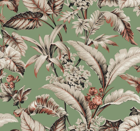 Mystic Isle Green Wallpaper