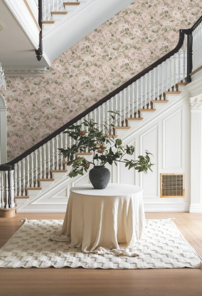 Marguerite Vine Blush Wallpaper
