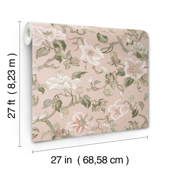 Marguerite Vine Blush Wallpaper