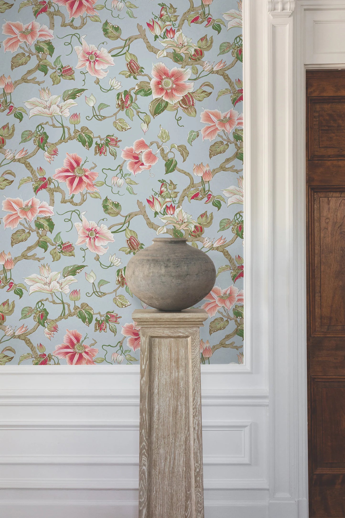 Marguerite Vine Wallpaper - Blue