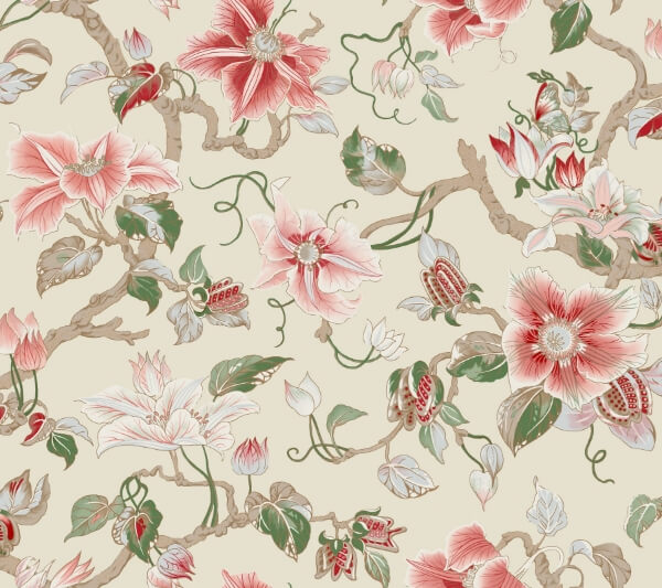 Marguerite Vine Cream Wallpaper