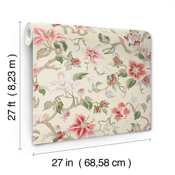 Marguerite Vine Cream Wallpaper