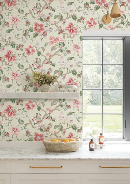 Marguerite Vine Cream Wallpaper