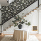 Marguerite Vine Black Wallpaper
