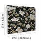 Marguerite Vine Black Wallpaper