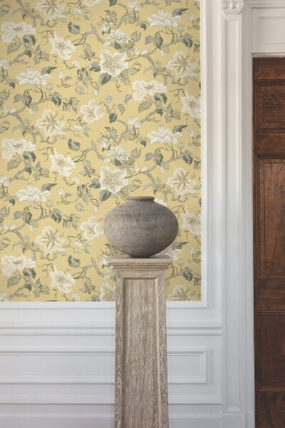 Marguerite Vine Yellow Wallpaper