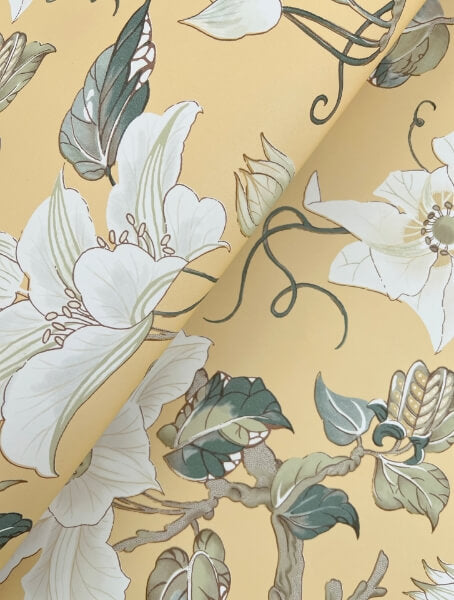Marguerite Vine Yellow Wallpaper