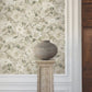 Marguerite Vine Taupe Wallpaper