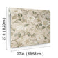 Marguerite Vine Taupe Wallpaper