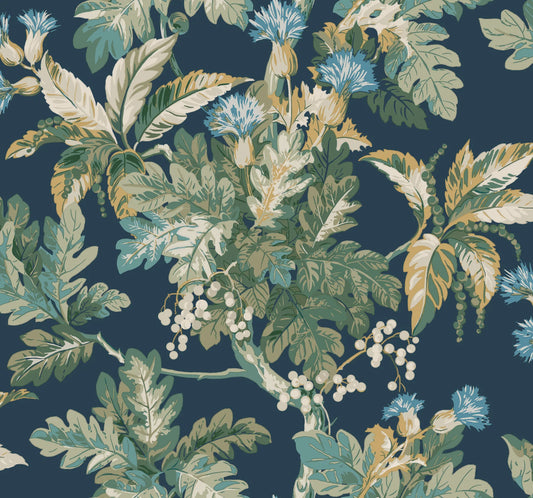Briarwood Navy Wallpaper