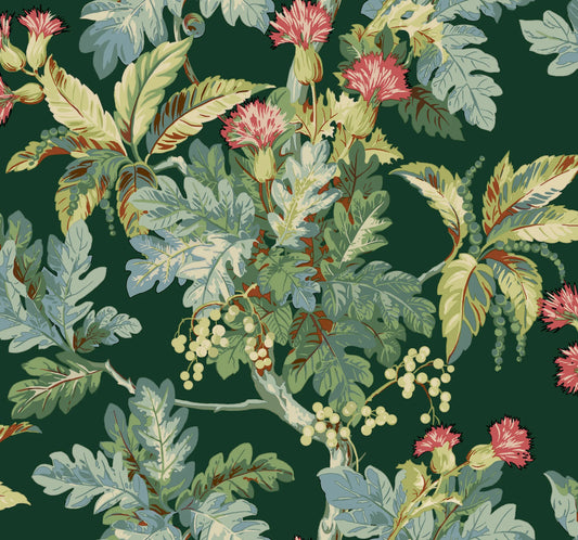 Briarwood Green Wallpaper