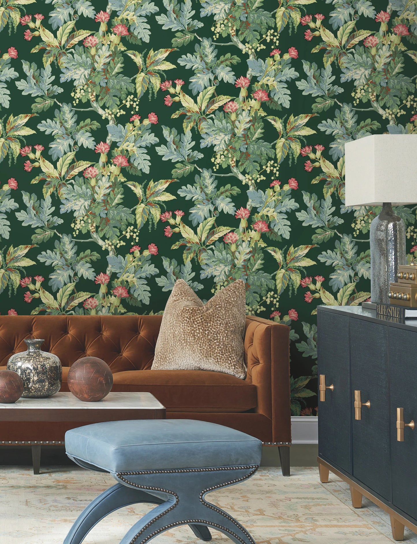 Briarwood Green Wallpaper