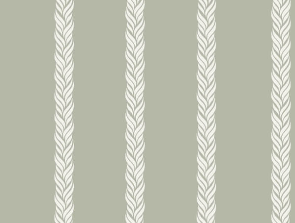 Braided Stripe Green Wallpaper