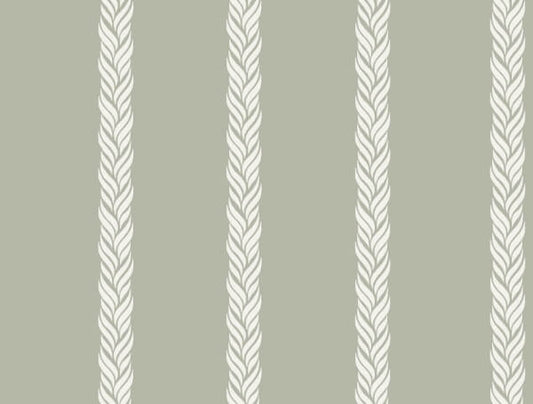 Braided Stripe Green Wallpaper