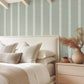 Braided Stripe Green Wallpaper
