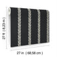 Braided Stripe Black Wallpaper
