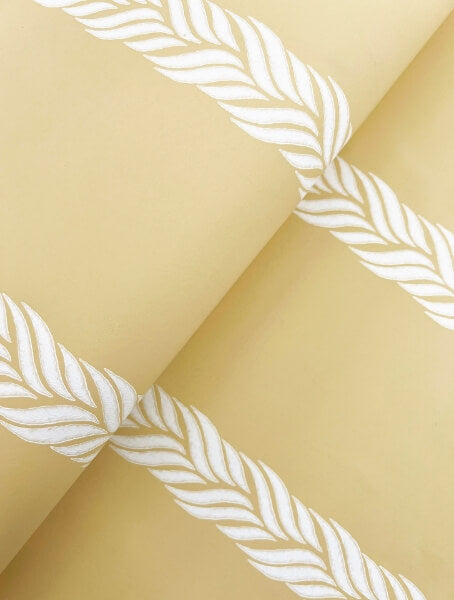 Braided Stripe Yellow Wallpaper