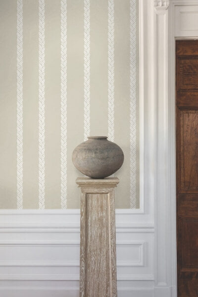 Braided Stripe Beige Wallpaper