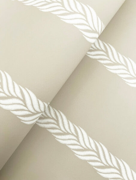 Braided Stripe Beige Wallpaper