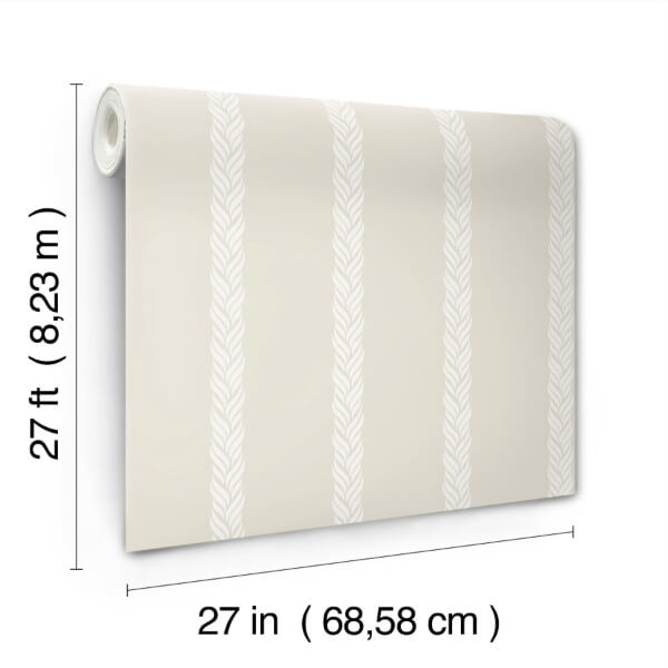 Braided Stripe Tan Wallpaper