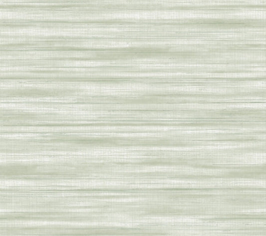 Brushed Linen Green Wallpaper