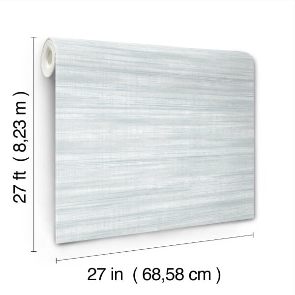 Brushed Linen Light Blue Wallpaper