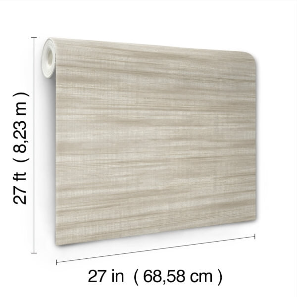 Brushed Linen Taupe Wallpaper