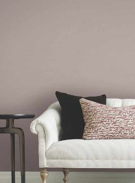 Maguey Sisal Mauve Wallpaper