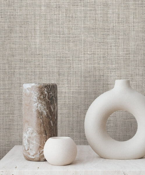Edo Paperweave Charcoal Wallpaper